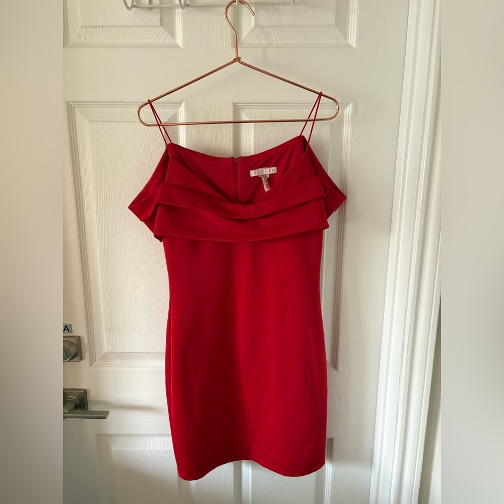 Karlie Red Off-Shoulder Mini Dress Size M